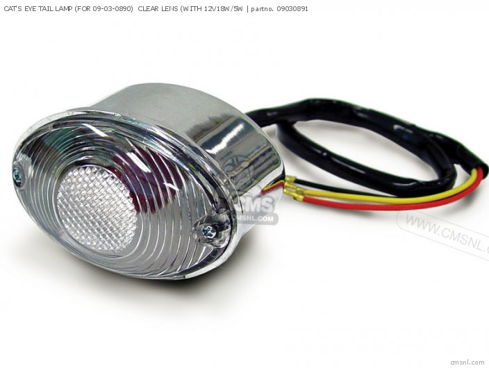 Takegawa CATS EYE TAIL LAMP (FOR 09-03-0890)  CLEAR LENS (WITH 12V18W/5W 09030891