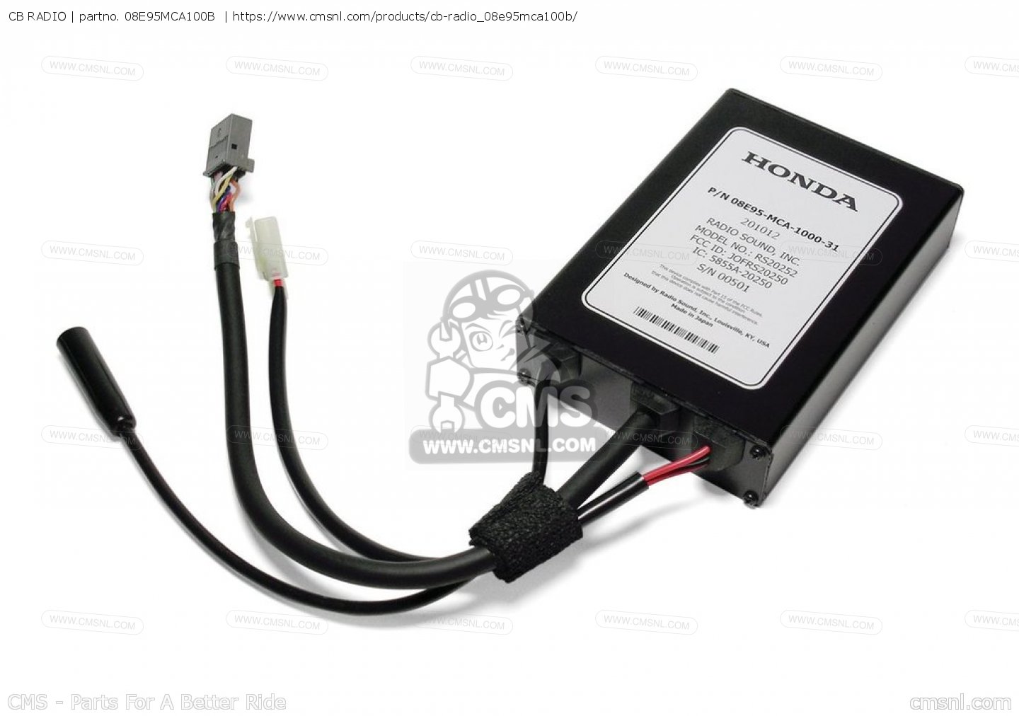 08E95MCA100B Cb Radio Honda buy the 08E95MCA100B at CMSNL