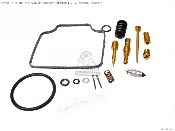 Honda CB250, 16100-KBG-750, CARB REVISION SET JAPANESE 00956NKHCARBKIT