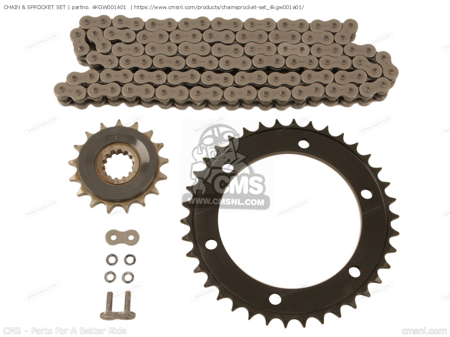 4KGW001A01 Chain & Sprocket Set Yamaha buy the 4KGW001A01 at CMSNL