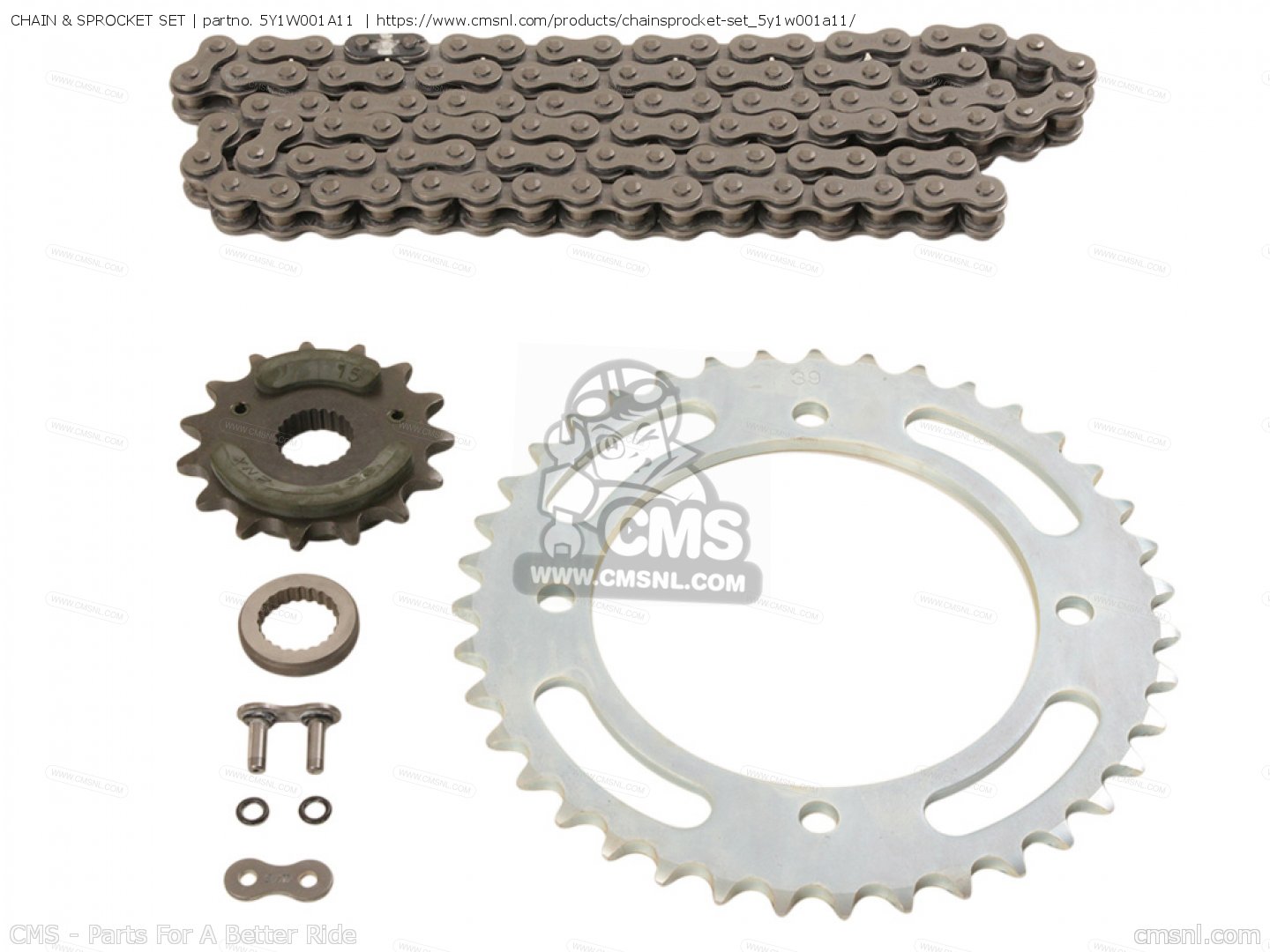 5Y1W001A11 Chain & Sprocket Set Yamaha buy the 5Y1W001A11 at CMSNL