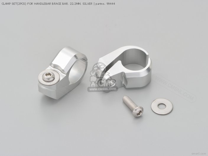 99444 Clamp Set(2pcs) For Handlebar Brace Bar, 22.2mm, Silver Daytona buy the 99444 at CMSNL