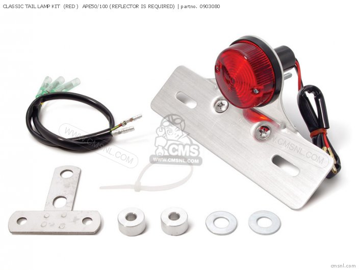 Takegawa CLASSIC TAIL LAMP KIT  (RED )  APE50/100 (REFLECTOR IS REQUIRED) 0903080