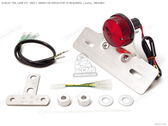 Takegawa CLASSIC TAIL LAMP KIT  (RED )  APE50/100 (REFLECTOR IS REQUIRED) 09030802