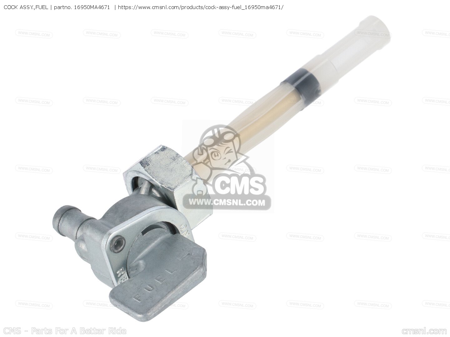 16950MA4671: COCK ASSY.,FUEL Honda - buy the 16950-MA4-671 at CMSNL