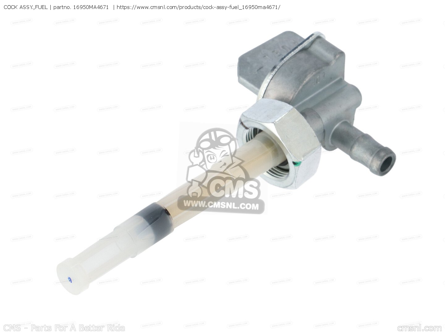 16950MA4671: COCK ASSY.,FUEL Honda - buy the 16950-MA4-671 at CMSNL