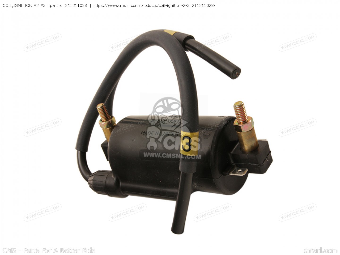 COIL,IGNITION 2 3 for KZ750R1 GPZ 1982 USA CANADA order at CMSNL