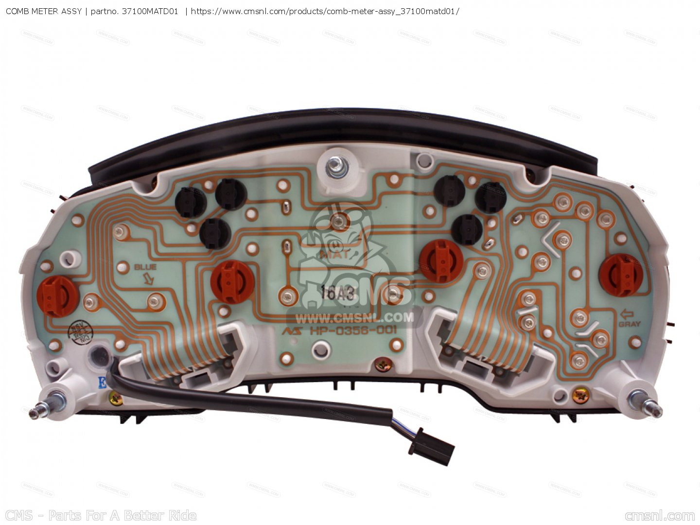 『図の1』コンビネーシヨン（ＫＰＨ）の「メーターＡＳＳＹ」のみ 37100-K0C-J01 フォルツァ用 ホンダ純正部品 ホンダ(HONDA) メーターASSY.,コンビネーシヨン (KPH) 部品番号：37100