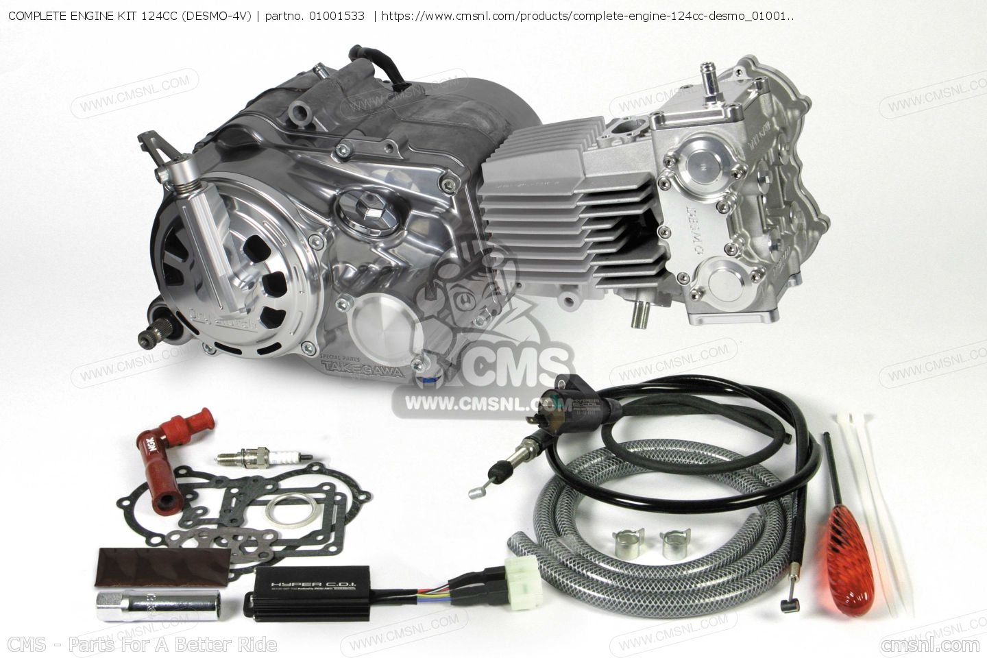 01001533 Complete Engine Kit 124cc (desmo4v) Takegawa buy the 0100