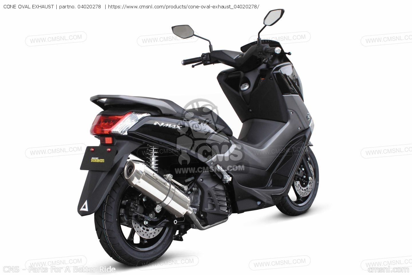 04020278: CONE OVAL EXHAUST Takegawa - buy the 04-02-0278 at