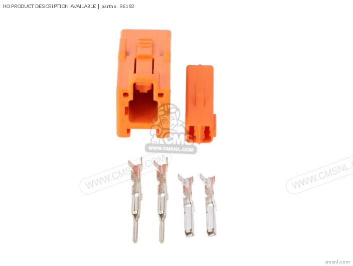 Connector Set, 2p, Orange, For Honda Indicator, Male And Female photo