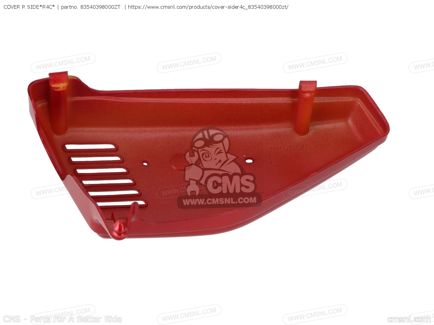 83540398000ZT: COVER R SIDE*R4C* Honda - buy the 83540-398-000ZT at CMSNL