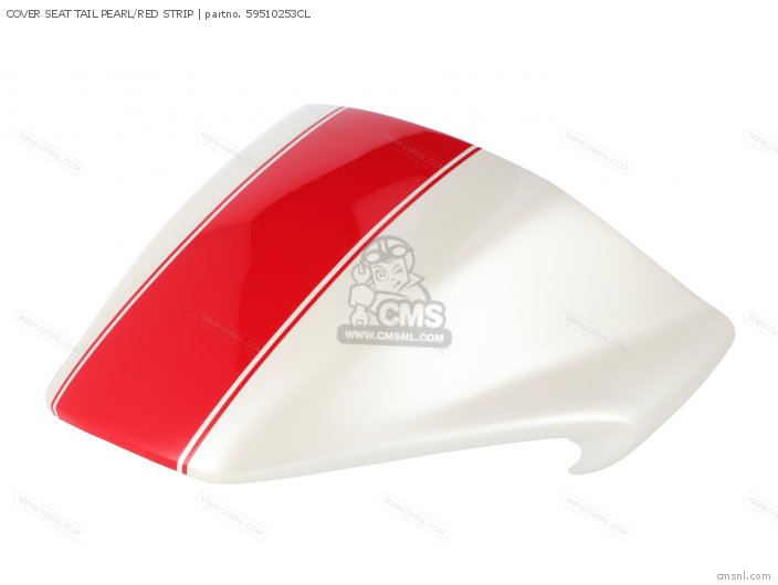 Ducati COVER SEAT TAIL PEARL/RED STRIP 59510253CL