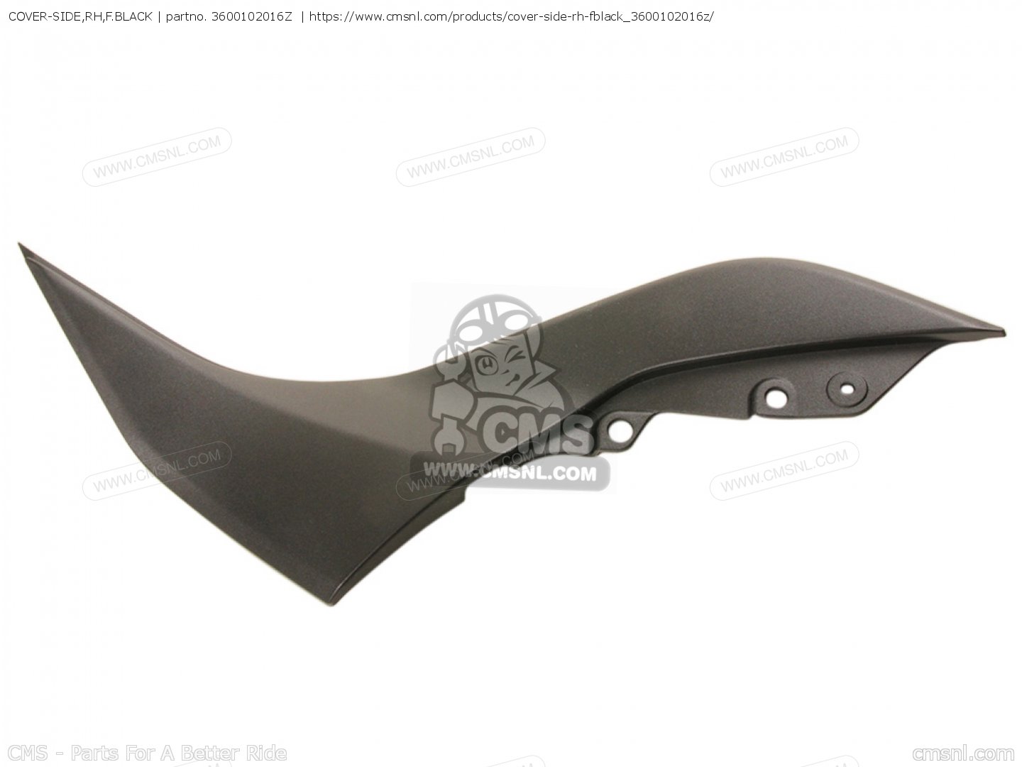 COVER-SIDE,RH,F.BLACK for ZR750L9F Z750 2009 EUROPE,MIDDLE