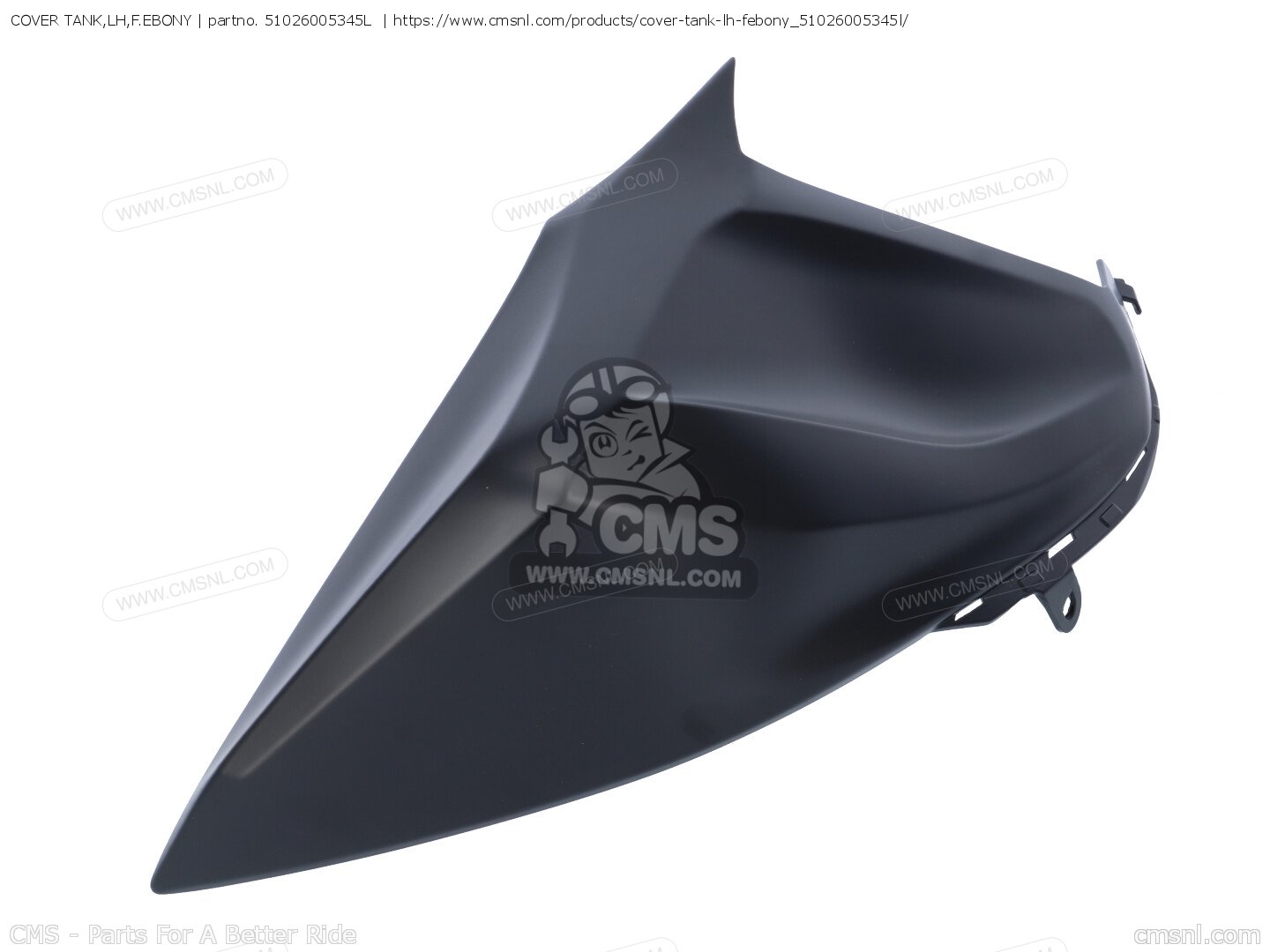 51026005345L: Cover Tank,lh,f.ebony Kawasaki - buy the 51026-0053