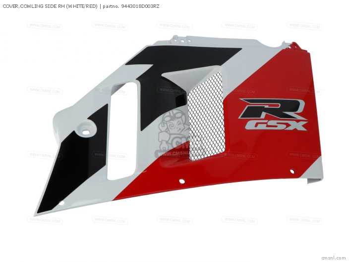 Cover, Cowling Side Rh (white/red) photo