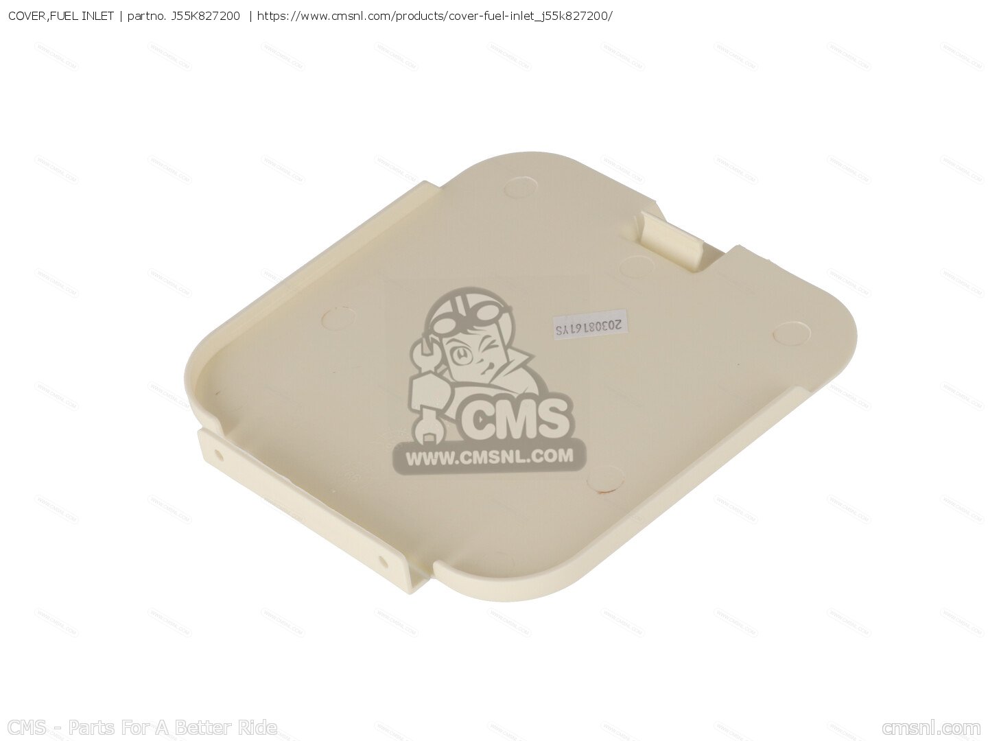 COVER,FUEL INLET for G2EB 1988 order at CMSNL