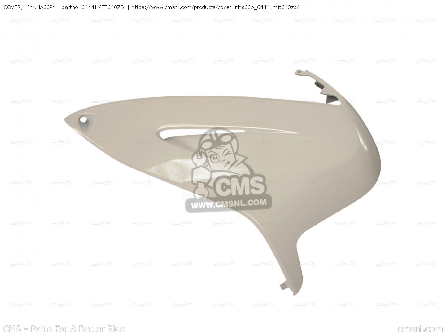 64441MFT640ZB: COVER,L I*NHA66P* Honda - buy the 64441-MFT-640ZB at CMSNL