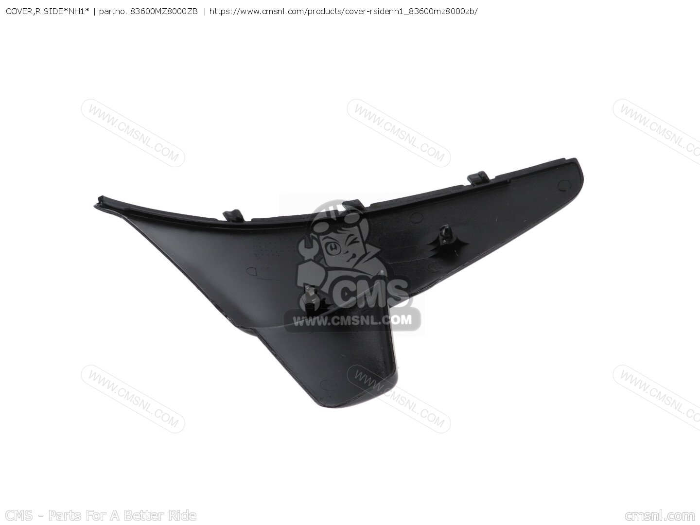 83600MZ8000ZB: COVER,R.SIDE*NH1* Honda - buy the 83600-MZ8-000ZB