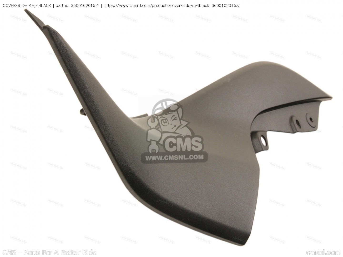 COVER-SIDE,RH,F.BLACK for Kawasaki - order at CMSNL