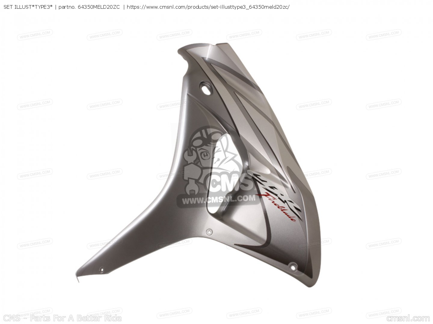 64350MELD20ZC: COWL SET, L. MIDDLE Honda - buy the 64350-MEL-D20ZC