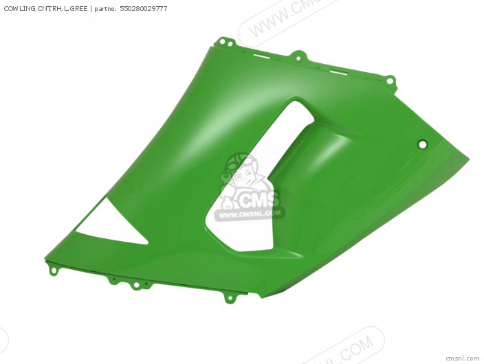 Kawasaki COWLING,CNT,RH,L.GREE 550280029777