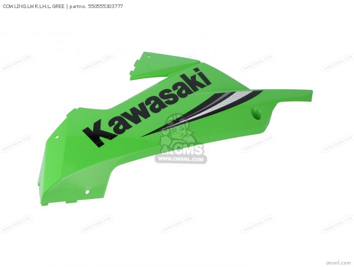 Kawasaki COWLING,LWR,LH,L.GREE 550555303777