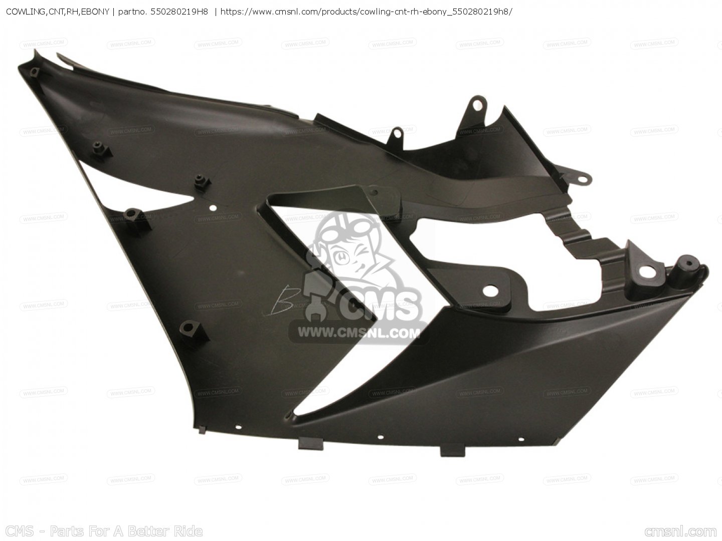 COWLING,CNT,RH,EBONY for Kawasaki - order at CMSNL