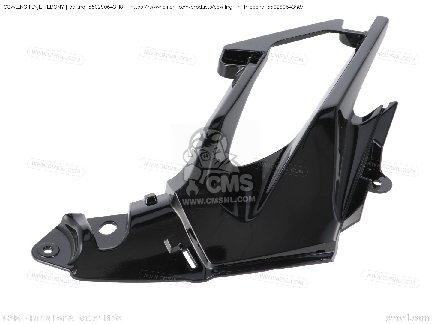 550280643H8: COWLING,FIN,LH,EBONY Kawasaki - buy the 55028-0643-H8