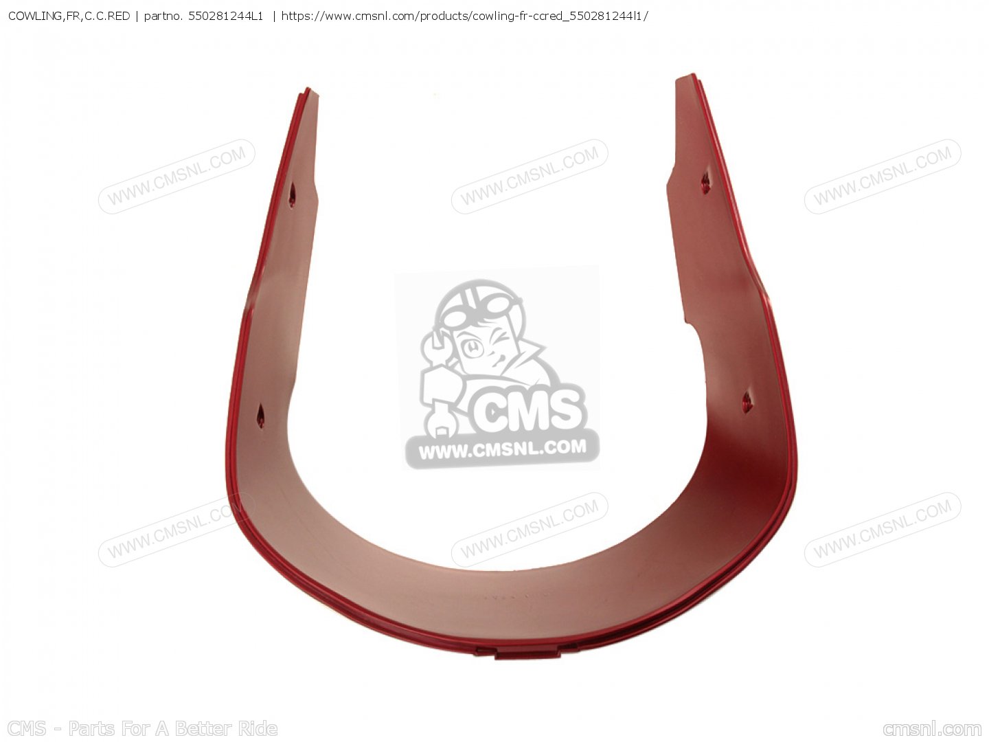 550281244L1: COWLING,FR,C.C.RED Kawasaki - buy the 55028-1244L1 at