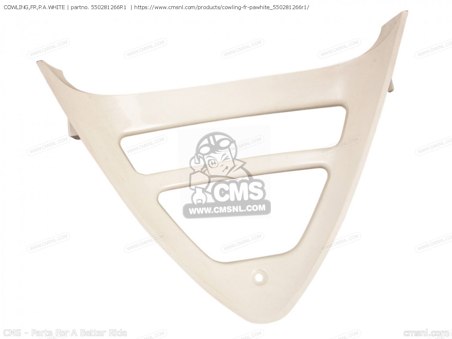 550281266R1: COWLING,FR,P.A.WHITE Kawasaki - buy the 55028