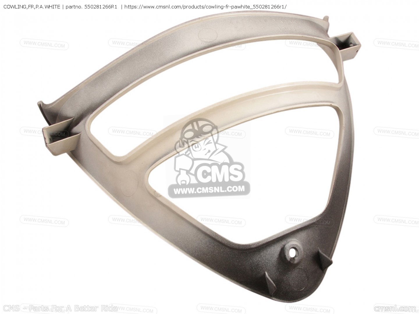 550281266R1: COWLING,FR,P.A.WHITE Kawasaki - buy the 55028
