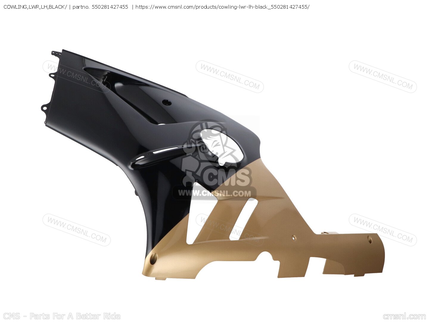 550281427455: COWLING,LWR,LH,BLACK/ Kawasaki - buy the 55028-1427