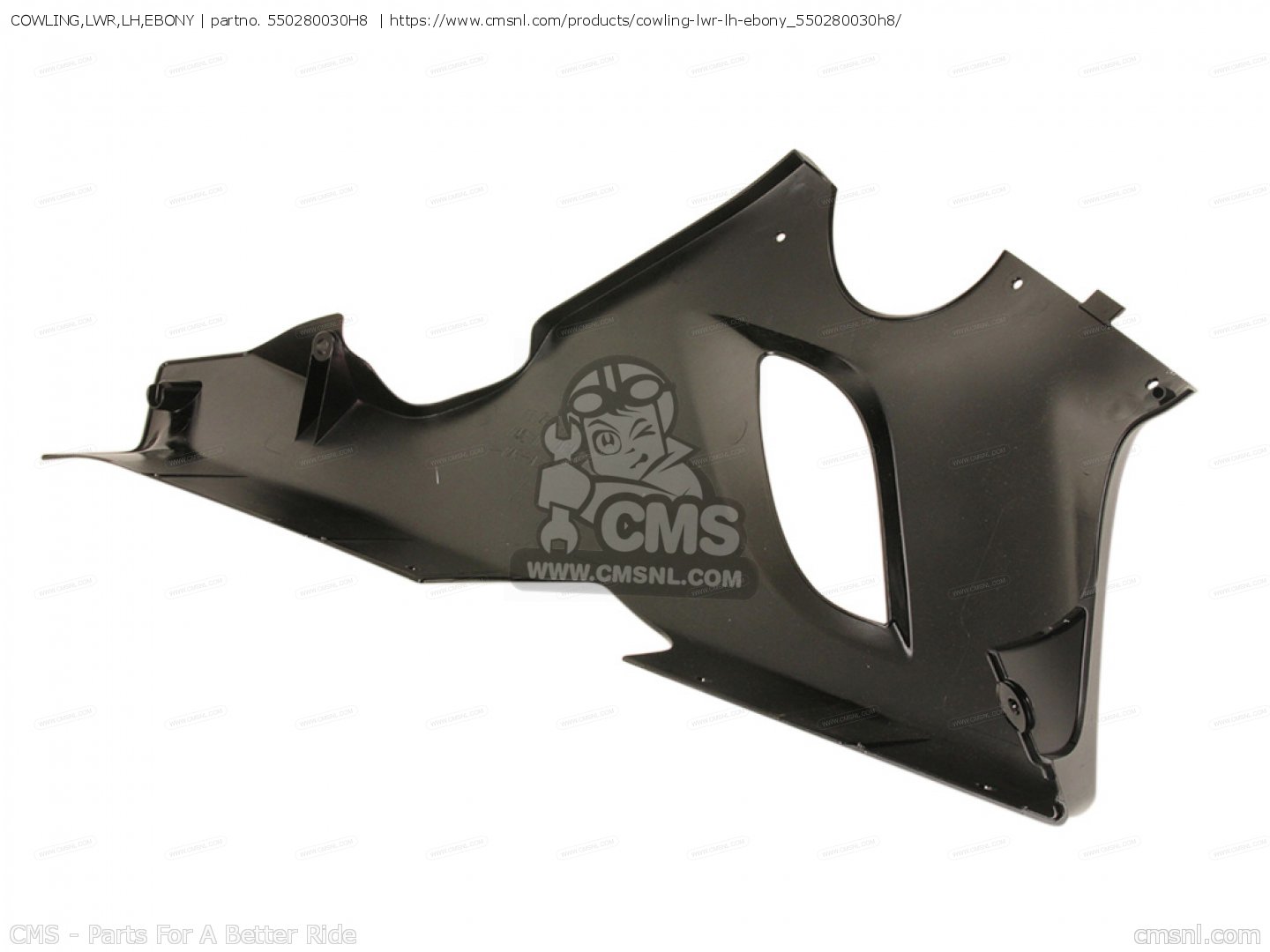 550280030H8: COWLING,LWR,LH,EBONY Kawasaki - buy the 55028