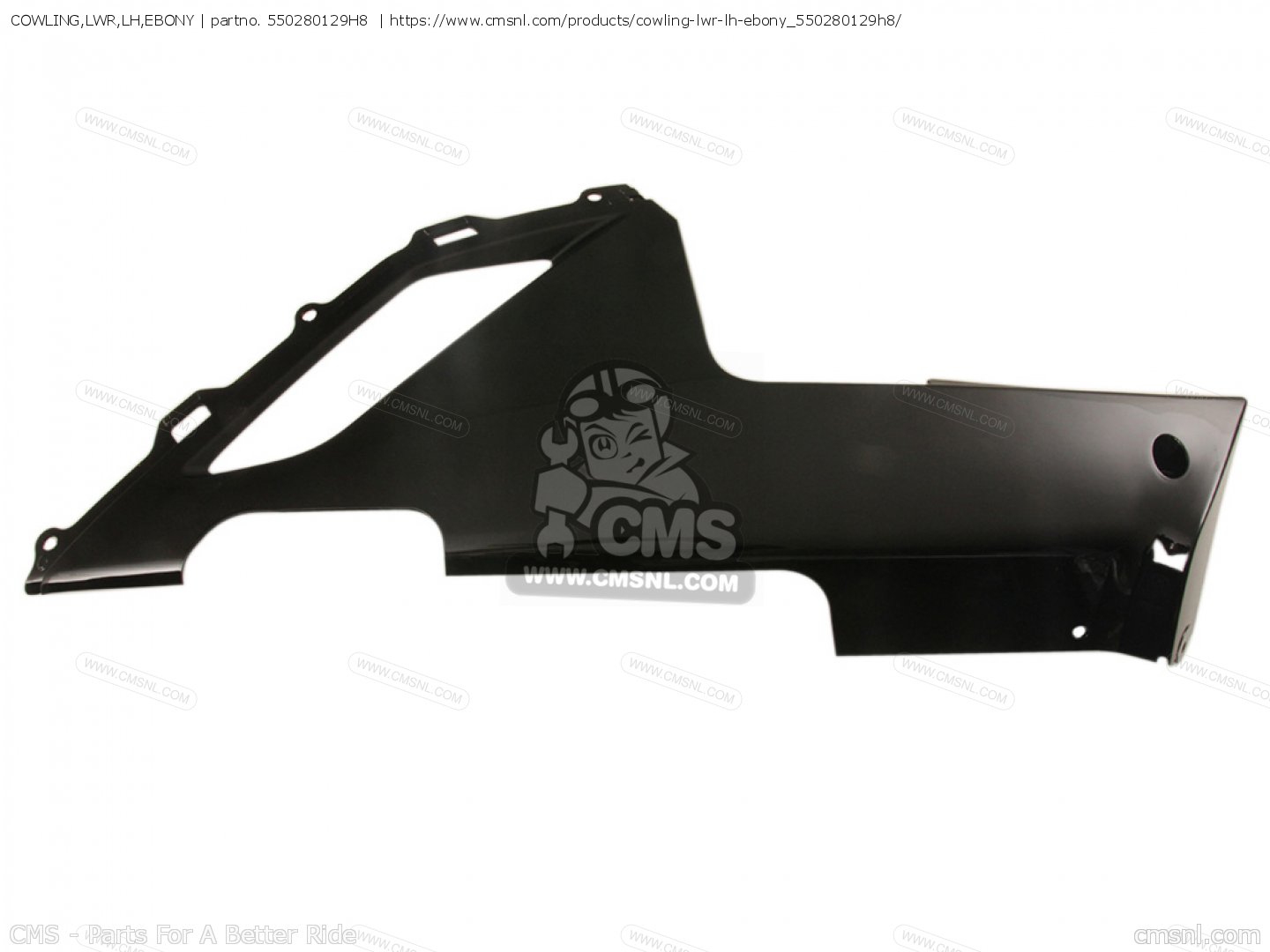 550280129H8: COWLING,LWR,LH,EBONY Kawasaki - buy the 55028