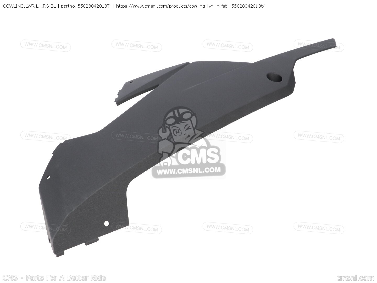 COWLING,LWR,LH,F.S.BL for EX300ADF NINJA 300 2013 USA - order at CMSNL