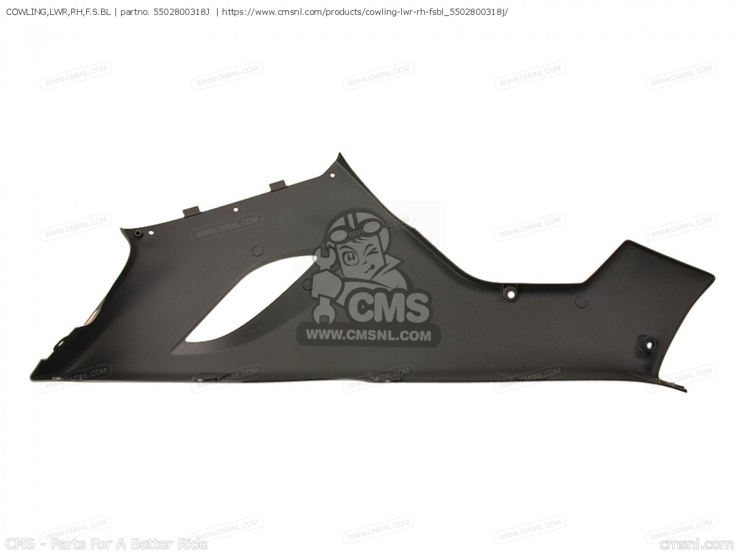 5502800318J: COWLING,LWR,RH,F.S.BL Kawasaki - buy the 55028