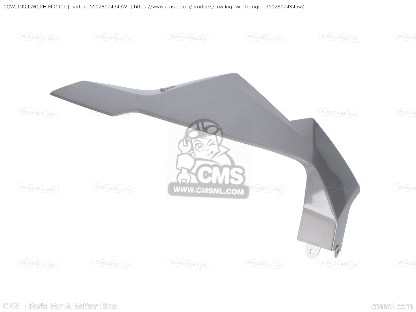 55028074345W: COWLING,LWR,RH,M.G.GR Kawasaki - buy the 55028 55028074345W: COWLING,LWR,RH,M.G.GR Kawasaki - buy the 55028
