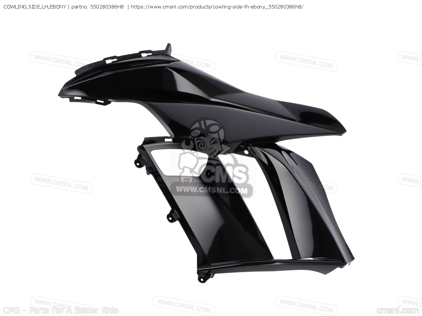 550280386H8: COWLING,SIDE,LH,EBONY Kawasaki - buy the 550280386H8