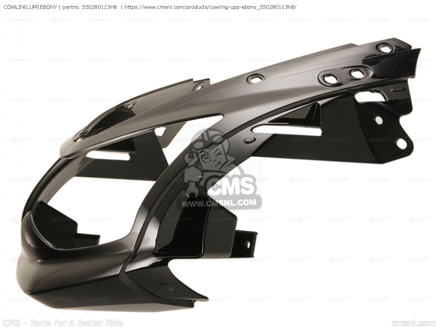 落書き 550280113H8: COWLING,UPP,EBONY Kawasaki - buy the 55028-0113