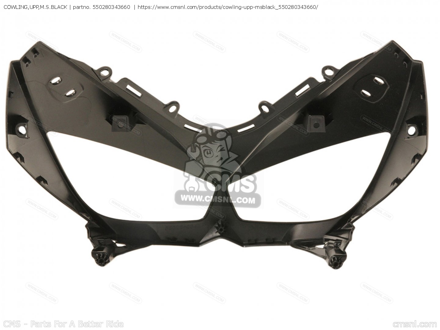 550280343660: COWLING,UPP,M.S.BLACK Kawasaki - buy the 55028-0343