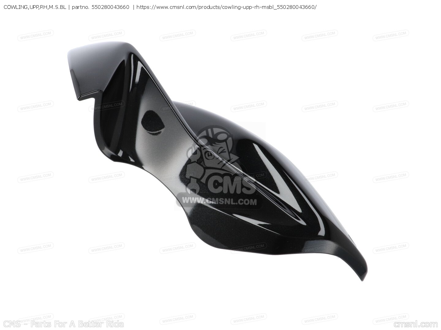 550280043660: COWLING,UPP,RH,M.S.BL Kawasaki - buy the 55028