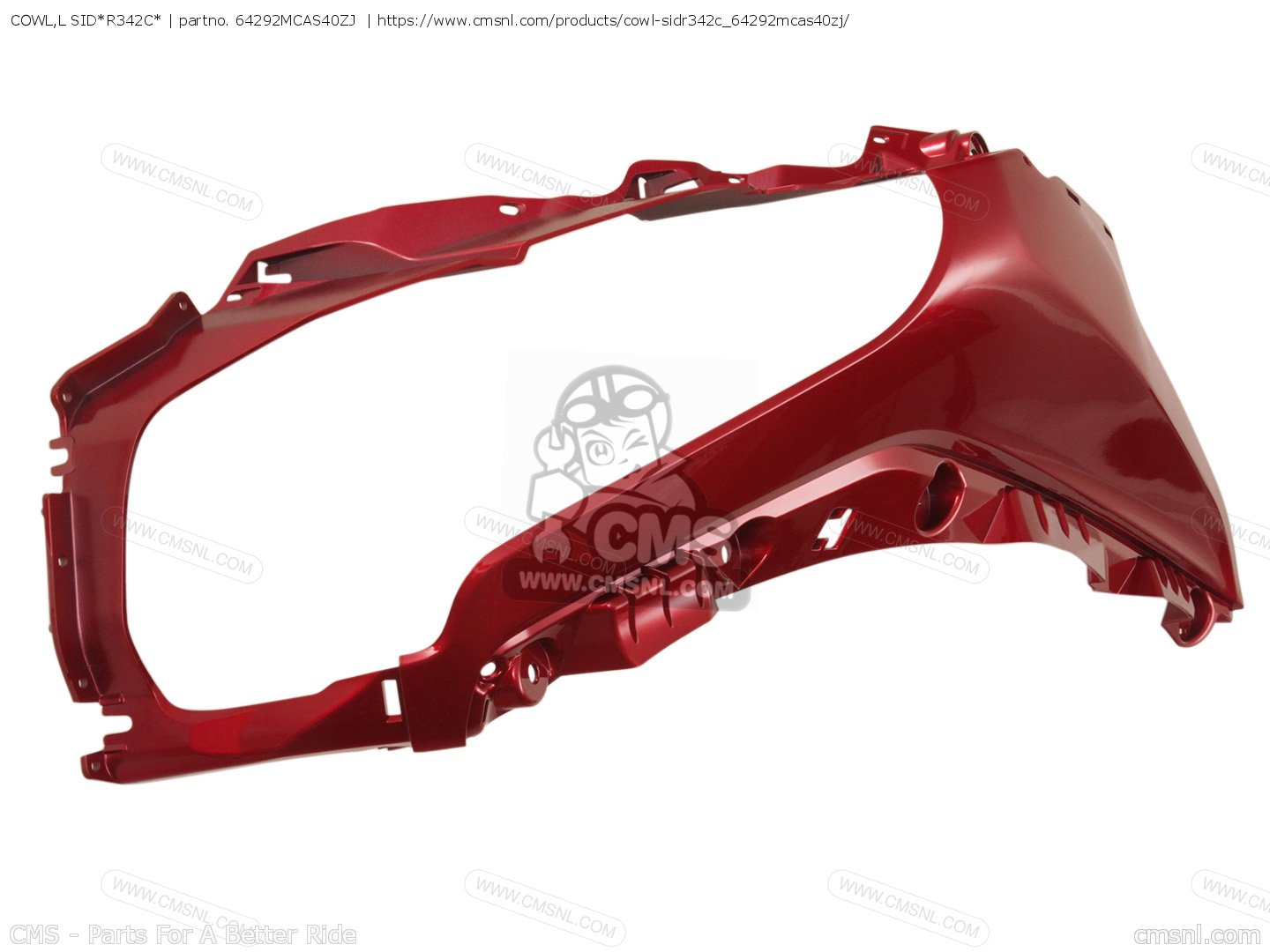 64292MCAS40ZJ: COWL,L SID*R342C* Honda - buy the 64292-MCA-S40ZJ at CMSNL