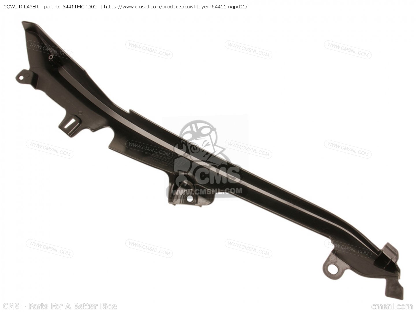 64411MGPD01: COWL,R LAYER Honda - buy the 64411-MGP-D01 at CMSNL