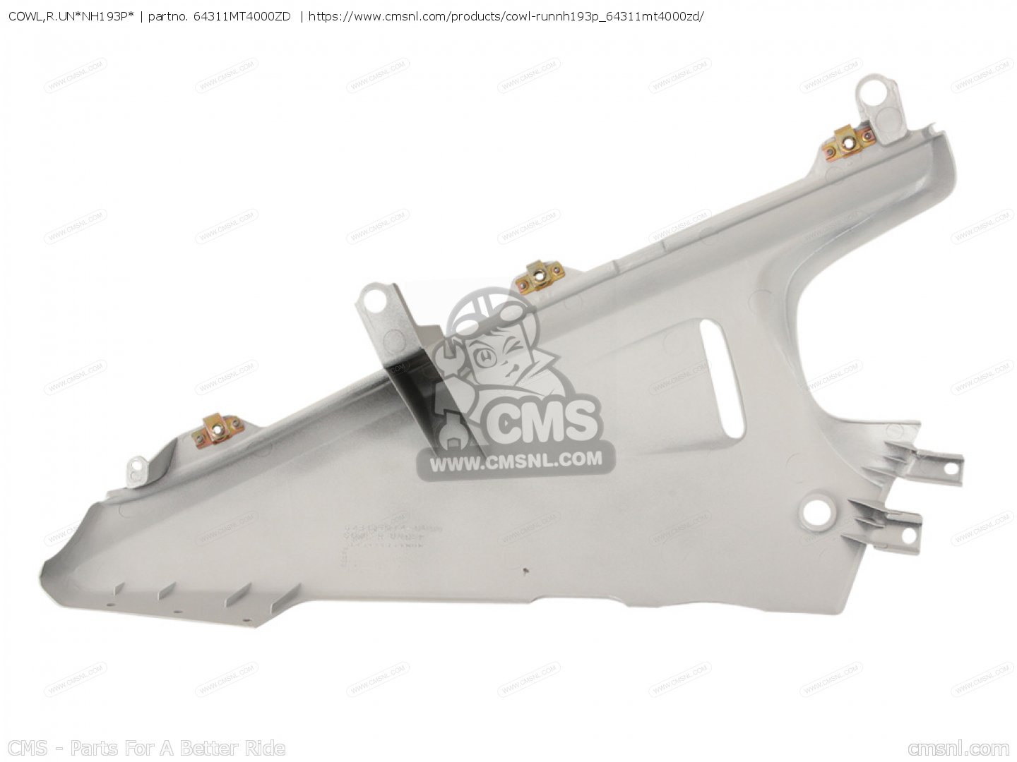 イルメーール 64311MT4000ZD: COWL,R.UN*NH193P* Honda - buy the 64311-MT4-000ZD