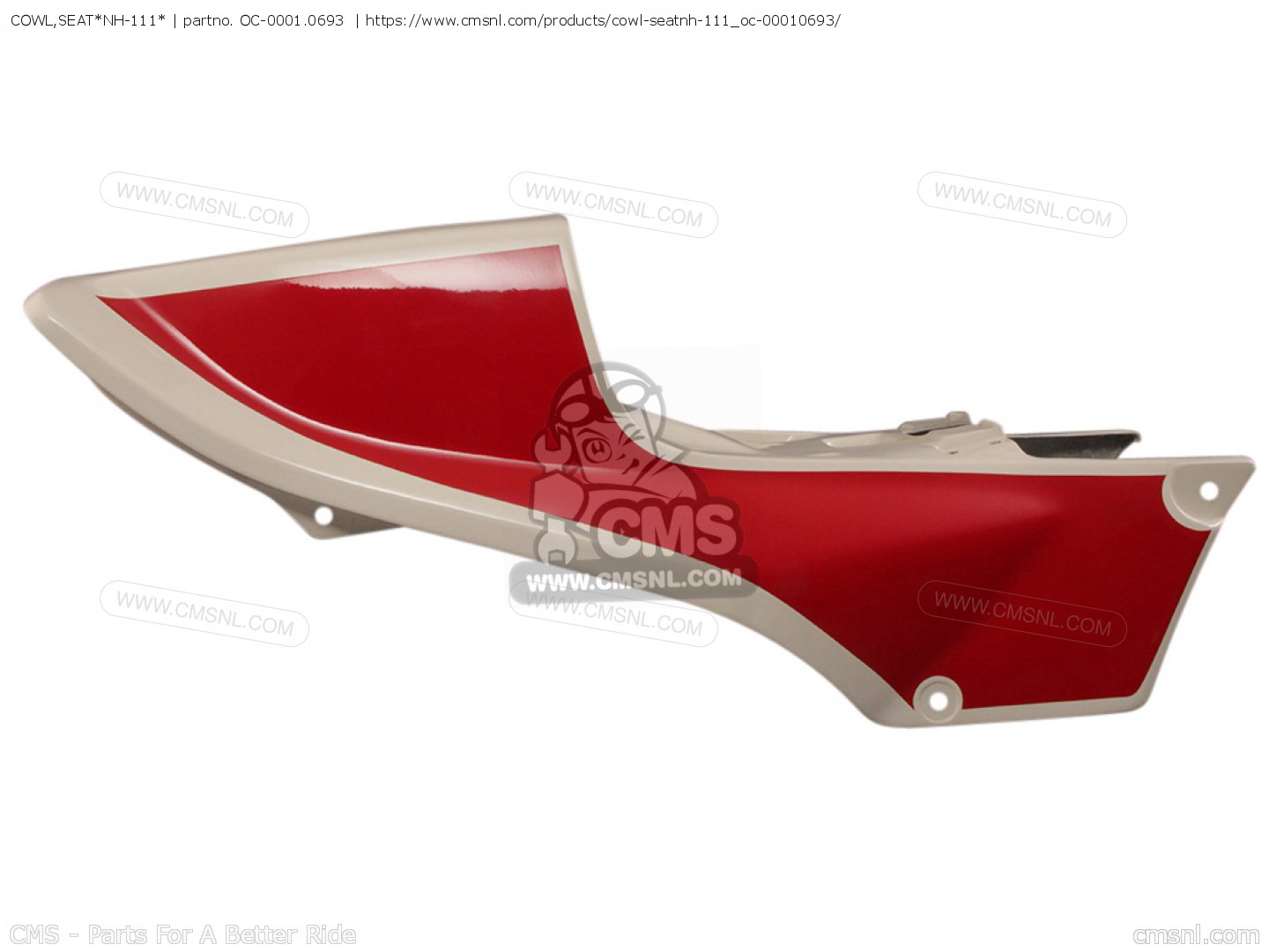 OC0001.0693 Cowl,seat*nh111* Honda , an alternative for 77200MA3