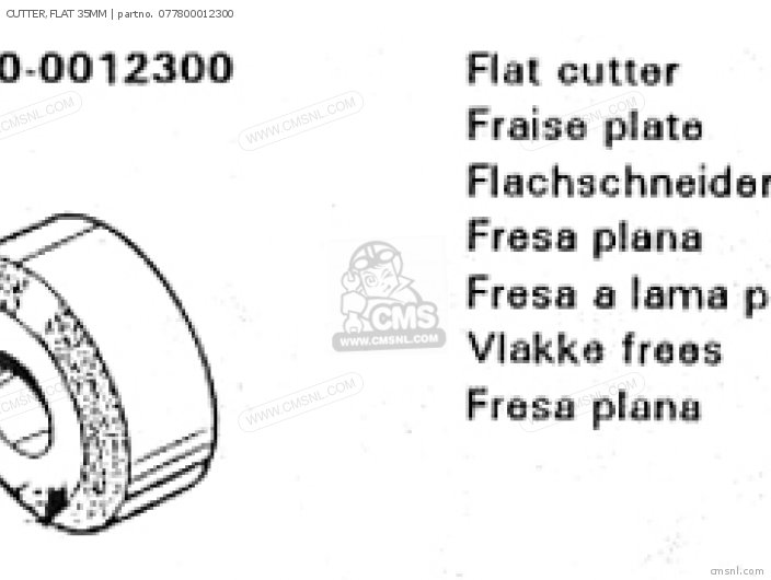 Honda CUTTER,FLAT 35MM 077800012300