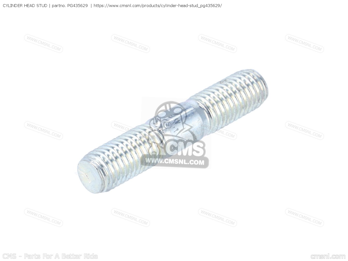 PG435629: Cylinder Head Stud Piaggio Group - buy the 435629 at CMSNL