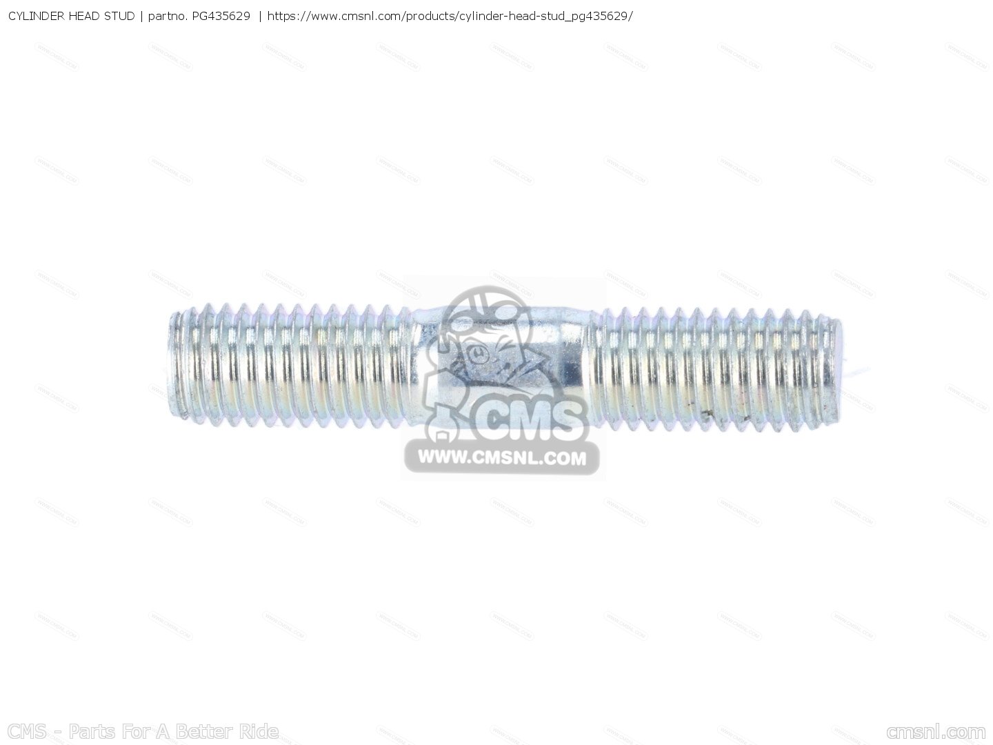 PG435629: Cylinder Head Stud Piaggio Group - buy the 435629 at CMSNL