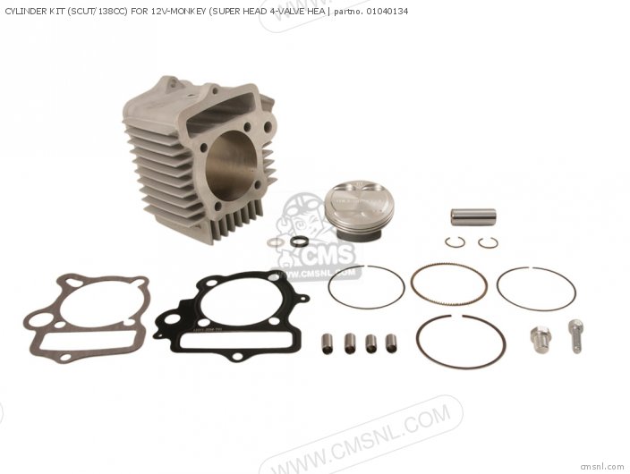 Takegawa CYLINDER KIT (SCUT/138CC) FOR 12V-MONKEY (SUPER HEAD 4-VALVE HEA 01040134